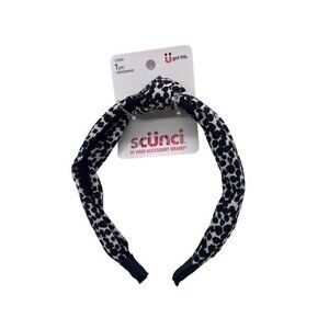 Scunci‎ Everyday Headband 5 Inch Leopard Print Plastic Flexible W Fabric New